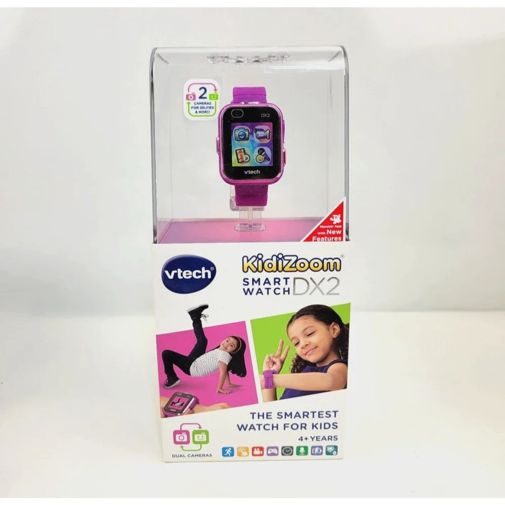 VTech KidiZoom Smartwatch DX2 Purple Smart Watch for Kids Camera Video Games NEW